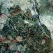 Global Warming Algae Bloom A mixed media art sculpture made from handmade paper