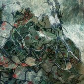 Global Warming Algae Bloom A mixed media art sculpture made from handmade paper