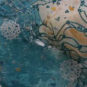 Handmade paper & acrylic art piece