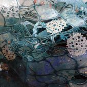 An ocean inspired mixed media art piece