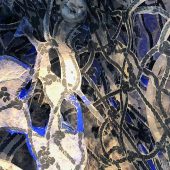 Close up of Joan Hall's It's All One Sea art installation.