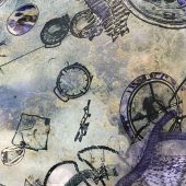 Handmade paper and pulp painting