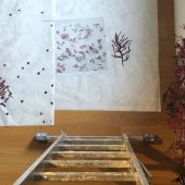 mixed media art made from handmade paper