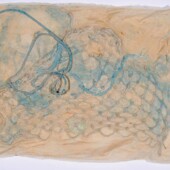 <em>Johnson’s Bayou 11</em> Handmade paper string and cotton netting