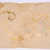 <em>Johnson’s Bayou 13</em> paper made with string and frayed rope