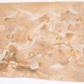 <em>Johnson’s Bayou 17</em> handmade paper with water marks on it