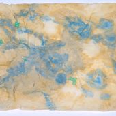 <em>Johnson’s Bayou 18</em> a multi-colored piece of handmade paper