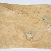 <em>Johnson’s Bayou 2</em> A sheet of tan handmade paper