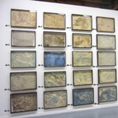 Johnson’s Bayou Framed mixed media art on an art gallery wall