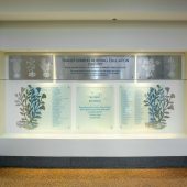 Donor Wall, etched glass