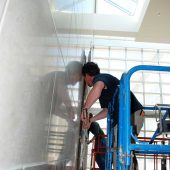 Attaching work to the hanging bracket