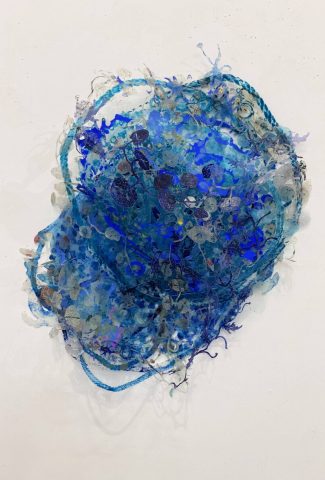 82520 Joan Hall's Ocean inspired handmade paper artwork.