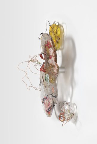 Washed Up<br/> 2024 Side view photo of Joan Hall's Washed Up art piece.